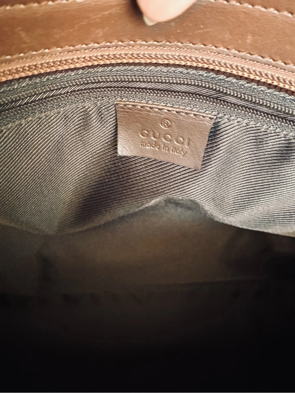 🤎 Gucci GG Logo Canvas Leather Tote Bag Brown Beige